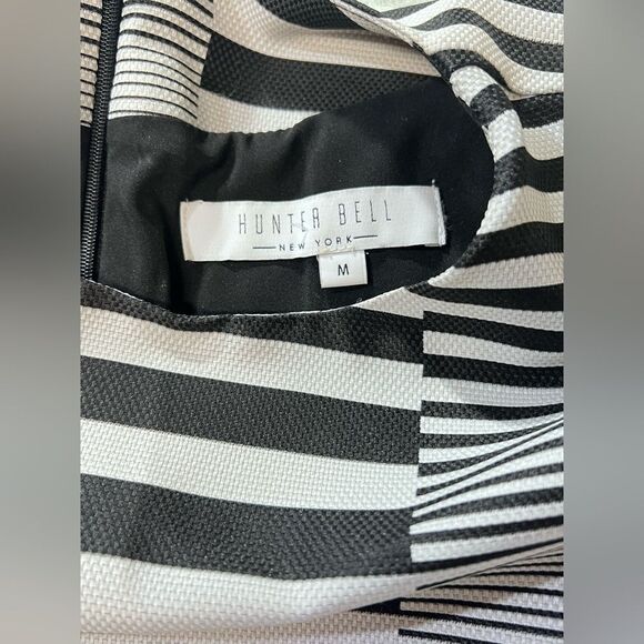 HUNTER BELL‎ Black and white stripe shift dress size M. - Picture 10 of 13